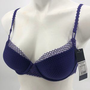 Heidi Klum Intimates Blue Sexy plunge bra 34B